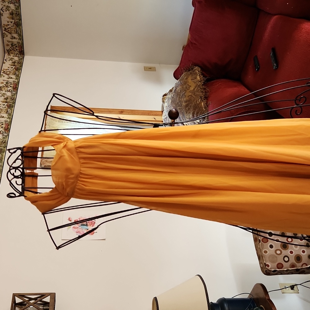 Mustard Yellow size large beautiful dress